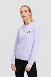 KARL LAGERFELD Lawendowa damska bluza Ikonik 2.0. Fioletowe bluzy damskie KARL LAGERFELD, s, bez wzorów, z bawełny, eleganckie, bez ramiączek, bez kaptura. W wyprzedaży za 639.99 zł.