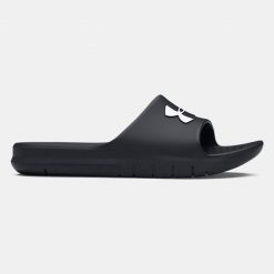 Klapki na basen męskie Under Armour Core Pth Sl. Czarne klapki męskie Under Armour, bez wzorów, z materiału, bez zapięcia. W wyprzedaży za 117.25 zł.