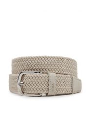 BOSS Pasek Męski 50537169 Beżowy. Brązowe paski męskie Boss, z materiału. Za 379.99 zł.