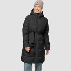 Kurtka uniwersalna damska Jack Wolfskin Frozen Lake. Czarne kurtki sportowe damskie Jack Wolfskin, uniwersalny, bez wzorów, z puchu, bez ramiączek, z kapturem, trekkingowe. Za 1,149.99 zł.
