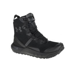 Buty trekkingowe męskie, Under Armour Micro G Valsetz. Czarne buty zimowe męskie Under Armour, bez zapięcia. Za 554.15 zł.