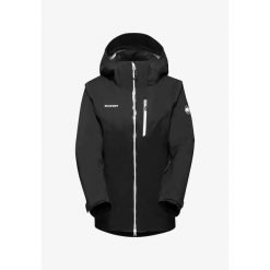 Kurtka narciarska damska Mammut Stoney HS Thermo. Czarne kurtki sportowe damskie Mammut, na zimę, xs, bez wzorów, z poliesteru, bez ramiączek, bez kaptura, narciarskie. W wyprzedaży za 1,723.80 zł.