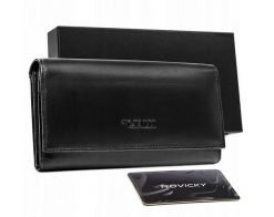 Portfel czarny Cavaldi RD-23-GCL-0962 BLACK. Czarne portfele damskie 4U Cavaldi, ze skóry. Za 67.99 zł.