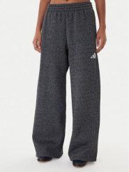 Adidas Spodnie dresowe ALL SZN Holiday Glitter Fleece JX4360 Szary Loose Fit. Szare spodnie dresowe damskie Adidas, bez wzorów, z bawełny. Za 219.99 zł.