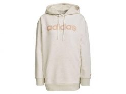 Bluza damska ADIDAS W LIN OV FL HD XS. Brązowe bluzy damskie Adidas, xs, bez wzorów, z bawełny, eleganckie, bez ramiączek, bez kaptura. Za 229.00 zł.