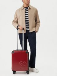 Beverly Hills Polo Club Walizka kabinowa CEO-BHPC-S-010-09-RED Czerwony. Czerwone walizki męskie Beverly Hills Polo Club, bez wzorów, z tworzywa sztucznego. Za 299.99 zł.
