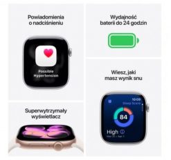Smartwatch Apple Watch Series 11 GPS + Cellular 46mm Silver Aluminium Case with Purple Fog Sport Band - S/M. Fioletowe zegarki smartwatch Apple, bez wzorów. Za 2,618.34 zł.