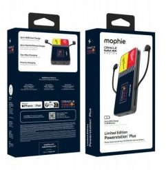 Powerbank Mophie Powerstation Plus 10K Red Bull Racing 10000mAh z wbudowanym kablem USB-C oraz Lightning. Czerwone powerbanki Mophie. Za 207.40 zł.