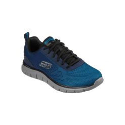 Buty do chodzenia męskie Skechers Track Ripkent. Czarne buty sportowe męskie Skechers, bez wzorów, z gumy, bez zapięcia, trekkingowe. Za 249.99 zł.