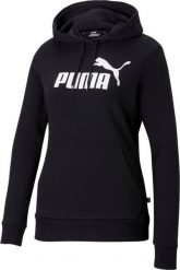 Puma Bluza damska Puma ESS Logo Hoodie TR czarna 586791 01. Czarne bluzy damskie Puma, bez wzorów, bez ramiączek, bez kaptura. Za 185.31 zł.