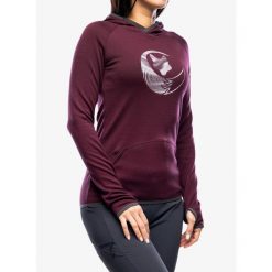 Bluza z kapturem damska Sensor Merino Up Fleece Hooded. Czerwone bluzy damskie Sensor, na zimę, m, bez wzorów, sportowe, bez ramiączek, z kapturem. Za 381.99 zł.