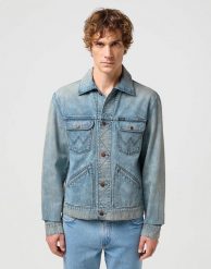 WRANGLER MĘSKA KURTKA JEANSOWA JEANS 124MJ RATTLESNAKE 112350475 W4MJ016799. Kurtki męskie Wrangler, m, bez wzorów, z jeansu, bez kaptura. Za 259.99 zł.