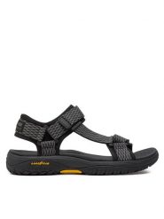 Skechers Sandały Lomell-Rip Tide 204351/BKGY Czarny. Czarne sandały męskie Skechers, bez wzorów, z materiału, bez zapięcia. Za 259.99 zł.