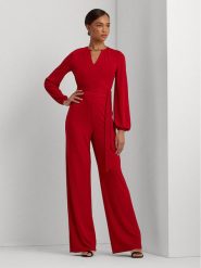 LAUREN RALPH LAUREN Kombinezon 200918879001 Czerwony Regular Fit. Czerwone sukienki damskie Lauren Ralph Lauren, s, bez wzorów, z syntetyku, bez kołnierzyka, bez ramiączek. Za 1,119.00 zł.