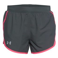 Damskie spodenki Under Armour FLY BY SHORT. Szare obuwie sportowe damskie Under Armour, bez wzorów, z materiału, bez zapięcia, na fitness i siłownię. Za 89.99 zł.