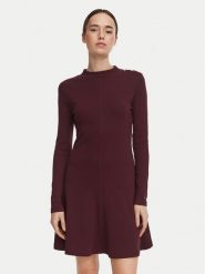 Tommy Hilfiger Sukienka codzienna WW0WW51726 Bordowy Slim Fit. Czerwone sukienki damskie Tommy Hilfiger, na co dzień, s, bez wzorów, z bawełny, bez kołnierzyka, bez ramiączek, proste. Za 529.99 zł.