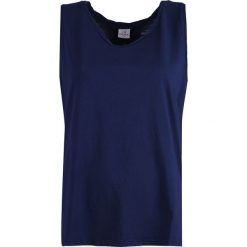 Top DEHA. Niebieskie topy damskie Deha, uniwersalny, bez wzorów, z jeansu, eleganckie, bez kołnierzyka, bez ramiączek. W wyprzedaży za 72.00 zł.