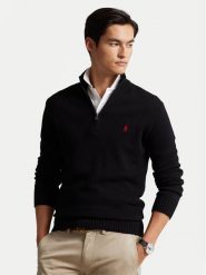 Polo Ralph Lauren Sweter 710859939003 Czarny Regular Fit. Czarne swetry męskie Polo Ralph Lauren, l, bez wzorów, z bawełny, bez kołnierzyka, bez ramiączek. Za 789.99 zł.