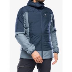 Kurtka ocieplana męska Haglofs Mimic Silver Hood. Niebieskie kurtki męskie Haglöfs, m, bez wzorów, sportowe, bez kaptura. Za 566.99 zł.
