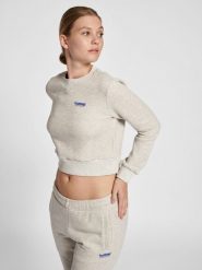 Damska krótka bluza Hummel LGC Shai. Niebieskie bluzy damskie Hummel, na jesień, m, bez wzorów, z bawełny, klasyczne, bez ramiączek, bez kaptura. Za 195.90 zł.