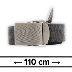 Pasek Materiałowy, Militarny Grafitowy, Solidny, 110 cm, Klamra Zamykana Manualnie -Pako Jeans. Szare paski męskie Pako Jeans, z jeansu, klasyczne. Za 49.00 zł.