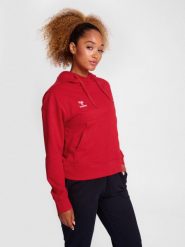 Bluza damska z kapturem Hummel Go 2.0. Szare bluzy damskie Hummel, xs, bez wzorów, z bawełny, klasyczne, bez ramiączek, z kapturem. Za 233.75 zł.