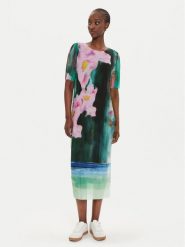 Desigual Sukienka codzienna Garazi 24WWVK78 Kolorowy Slim Fit. Sukienki damskie Desigual, na co dzień, s, bez wzorów, z syntetyku, bez kołnierzyka, bez ramiączek, proste. Za 269.99 zł.