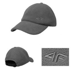 Czapka z daszkiem 4F. Szare czapki damskie 4F, bez wzorów. Za 83.99 zł.