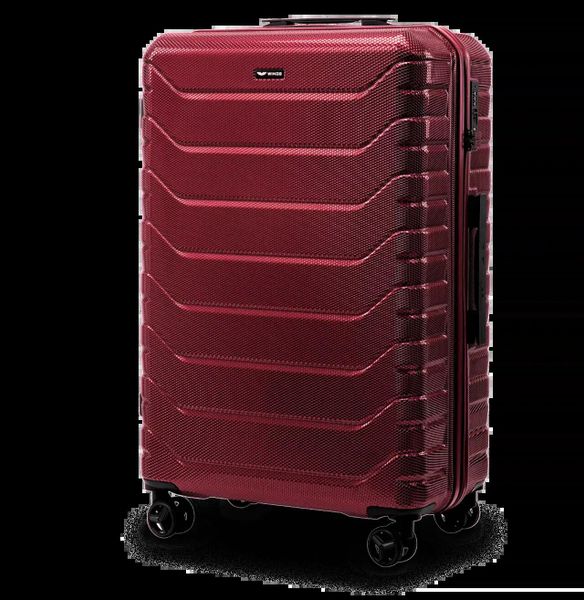 Walizka duża Wings CRAKE 28" WINE RED. Czerwone walizki damskie Wings, bez wzorów, z materiału, duże. Za 328.90 zł.