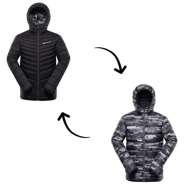 Kurtka męska ocieplana dwustronna Alpine Pro Erom. Czarne kurtki męskie Alpine Pro, m, bez wzorów, z puchu, sportowe, bez kaptura. W wyprzedaży za 259.00 zł.