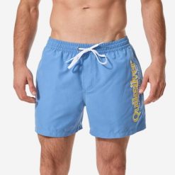 Spodenki surfingowe męskie Quiksilver Til krótkie 15". Niebieskie szorty męskie Quiksilver, bez wzorów, z poliesteru, sportowe. Za 179.99 zł.