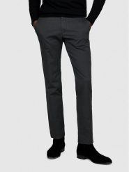 Sisley Spodnie materiałowe 4QUXSF02X Szary Slim Fit. Szare spodnie materiałowe męskie Sisley, bez wzorów, z bawełny. W wyprzedaży za 159.99 zł.