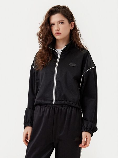 HUGO Bluza 50534046 Czarny Regular Fit. Czarne bluzy damskie Hugo, m, bez wzorów, z syntetyku, bez ramiączek, bez kaptura. Za 379.99 zł.