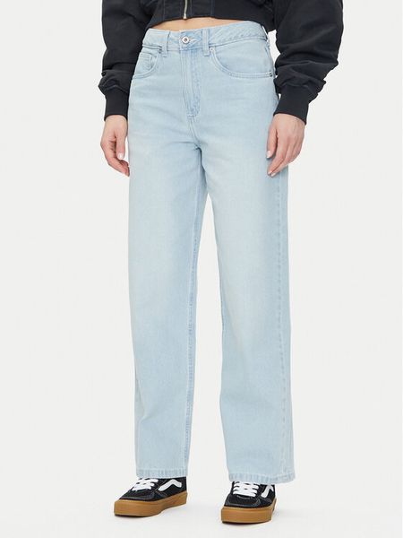 Vans Jeansy Sirelle VN000MB5TTJ1 Niebieski Loose Fit. Niebieskie jeansy damskie Vans, bez wzorów, z bawełny. Za 179.99 zł.