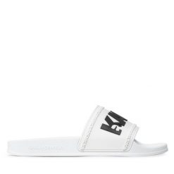 Klapki KARL LAGERFELD. Białe klapki męskie KARL LAGERFELD, bez wzorów, bez zapięcia. Za 469.99 zł.