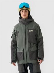 4F Kurtka snowboardowa membrana 10000 męska - oliwkowa/khaki S. Brązowe kurtki sportowe męskie 4F, na zimę, m, bez wzorów, z dzianiny, z kapturem, narciarskie. W wyprzedaży za 399.99 zł.