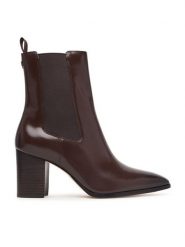 LAUREN RALPH LAUREN Botki Rlyn Bte Hl Bo Bte 802P12049002 Brązowy. Brązowe botki damskie Lauren Ralph Lauren, bez wzorów, ze skóry, bez obcasa, na słupku, bez zapięcia. Za 1,199.00 zł.