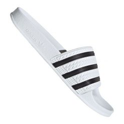 Klapki adidas Adilette 280648 białe. Białe klapki męskie bez wzorów, z syntetyku, bez zapięcia. Za 278.06 zł.