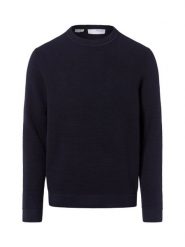 Selected sweter z dzianiny - SLHRoss Mężczyźni Bawełna niebieski, L. Niebieskie swetry męskie Selected, l, bez wzorów, z bawełny, eleganckie, bez kołnierzyka, bez ramiączek. Za 249.95 zł.