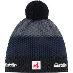 Czapka Eisbar Star Pompon MÜ SA. Niebieskie czapki męskie Eisbar, bez wzorów, z wełny. Za 249.90 zł.