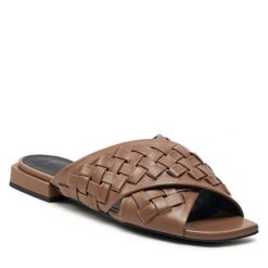 Klapki Furla. Szare klapki damskie Furla, bez wzorów, bez obcasa, bez zapięcia. Za 1,229.00 zł.