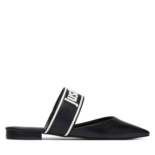 Baleriny Just Cavalli. Czarne balerinki damskie Just Cavalli, bez wzorów, bez obcasa, bez zapięcia. Za 559.99 zł.
