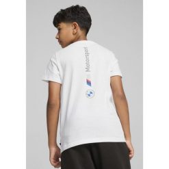 Młodzieżowa koszulka BMW M Motorsport ESS+ z logo PUMA White. Biała koszulki sportowe damskie Puma, m, bez wzorów, bez ramiączek. W wyprzedaży za 84.00 zł.
