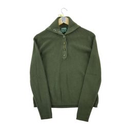 Damski sweter w kolorze khaki. Zielone swetry nierozpinane damskie Ralph Lauren, l, bez wzorów, z jeansu, eleganckie, bez kołnierzyka, bez ramiączek. Za 76.64 zł.