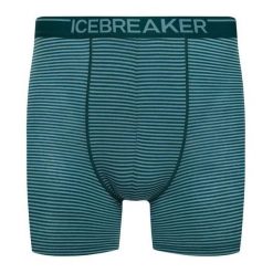 Bokserki termoaktywne męskie icebreaker Anatomica Greenglory. Niebieskie bokserki męskie Icebreaker, bez wzorów. Za 139.99 zł.