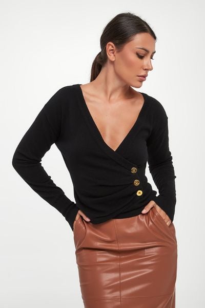 Sweter damski z wełny i kaszmiru ELISABETTA FRANCHI. Swetry nierozpinane damskie Elisabetta Franchi, bez wzorów, z kaszmiru, bez kołnierzyka, bez ramiączek. Za 1,689.00 zł.