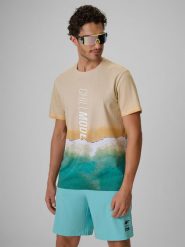 4F T-shirt regular z nadrukiem męski - multikolor L. T-shirty męskie 4F, l, bez wzorów, z bawełny, bez kołnierzyka, bez ramiączek. Za 69.99 zł.