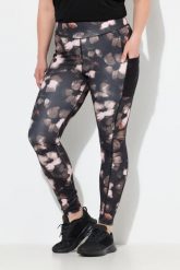 Damskie Legginsy sportowe szybkoschnące kieszenie z recyklingu. Czarne legginsy sportowe damskie Ulla Popken, plus size, bez wzorów, z elastanu, z podwyższonym stanem. Za 191.99 zł.