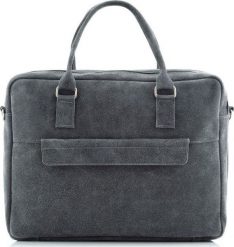 Belveder Szara torba na laptopa 15,6 skórzana BV80. Szare torby na laptopa damskie Belveder, bez wzorów. Za 449.90 zł.