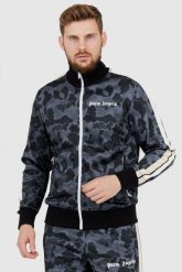 PALM ANGELS Szara bluza męska w moro, Rozmiar S. Szare bluzy męskie PALM ANGELS, l, bez wzorów, prążkowane, bez ramiączek, bez kaptura. W wyprzedaży za 1,105.99 zł.